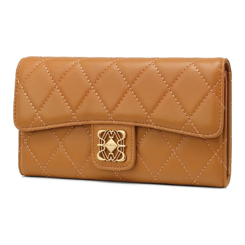 PIERRE CARDIN Top Grain Cow Leather Clutch Wallet Women's Multicolor-12