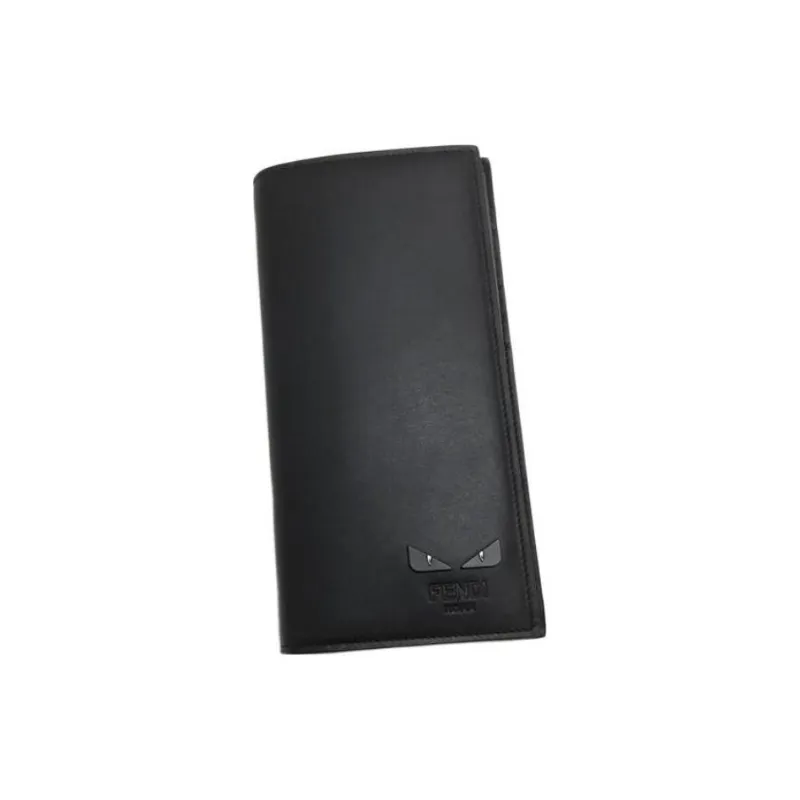 FENDI Leather Wallet Regular Men's Black-1