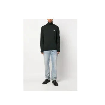 FRED PERRY Logo-embroidered Roll-neck Jumper
