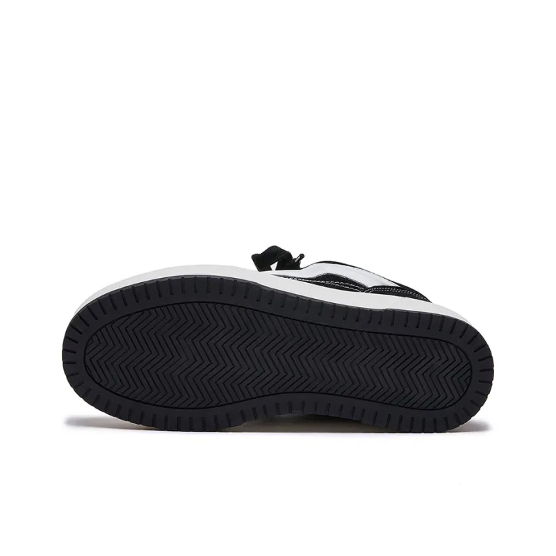 MASONONCE Anti Slip Wear Resistant Low Top Skateboard Shoes Unisex Black Red-5