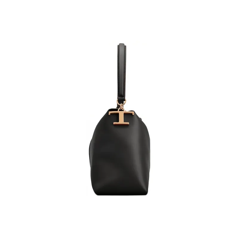 TOD'S Leather Handbag, Shoulder Bag Small Size Women's Black-2
