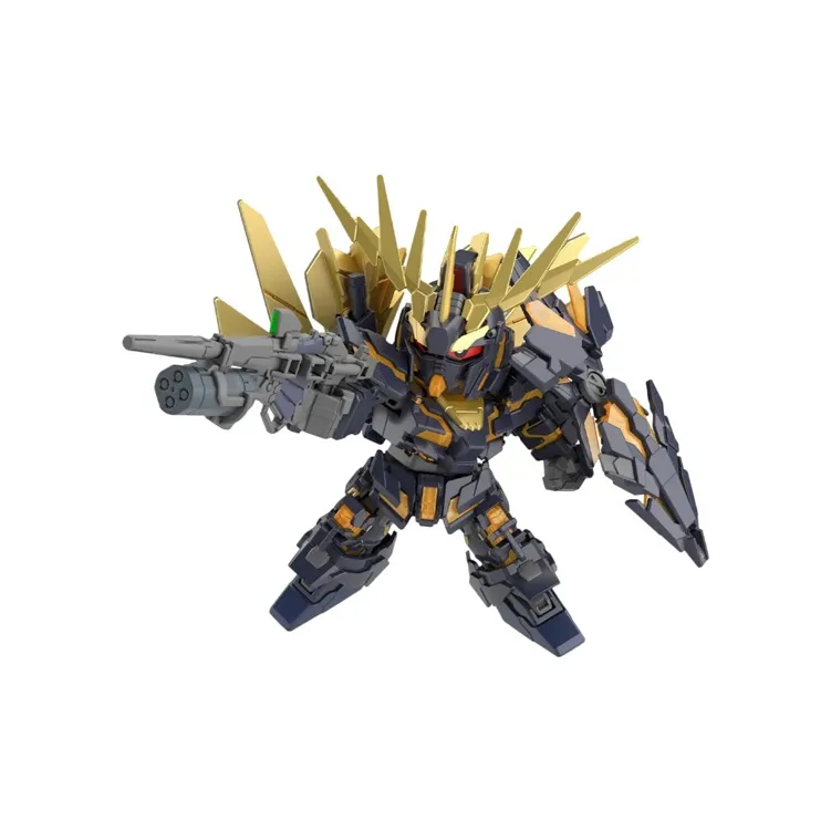 BANDAI Unicorn Gundam 02 Banshee SDCS Model Kits 8cm-0