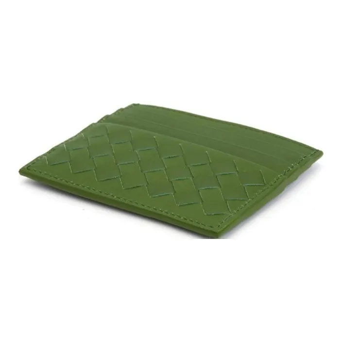 Bottega Veneta Cow Leather Card Holder Men Green-1