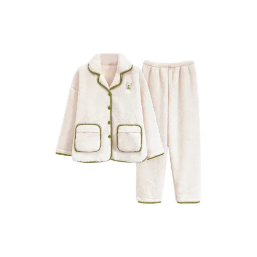 The Story Of The Flower Season Pajama Set Women's White