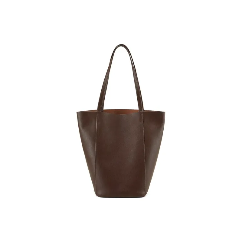 Teenmix Cow Leather With Microfiber And Synthetic Leather Shoulder Bag Women's Coffee/Black-1