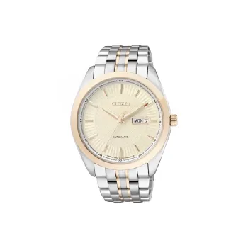 CITIZEN Mechanical Movement Stainless Steel Strap Watch Men's Watches Yellow Watch Dial