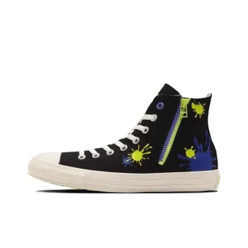 Splatoon 3 x Converse All Star Anti-Slip Wear-Resistant High-Top Canvas Shoes Unisex Black