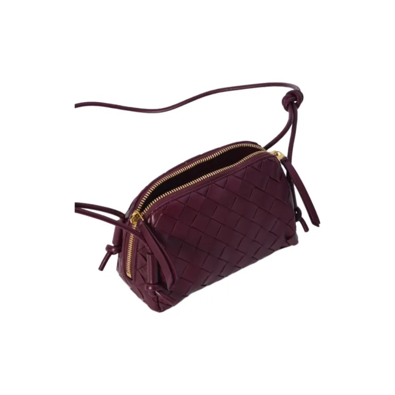 Bottega Veneta Sheepskin Crossbody One Shoulder Clutch Regular Women's Red-3