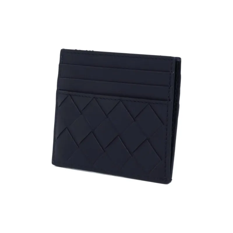 Bottega Veneta Cow Leather Card Holder Men Midnight Blue-1
