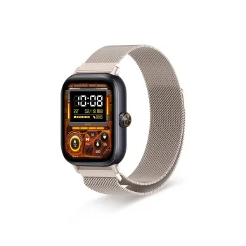FZRT Vivoiqoo Compatibility Watch Band Beige Blue Magnetic Steel Band Metal Quick Release Style Metal