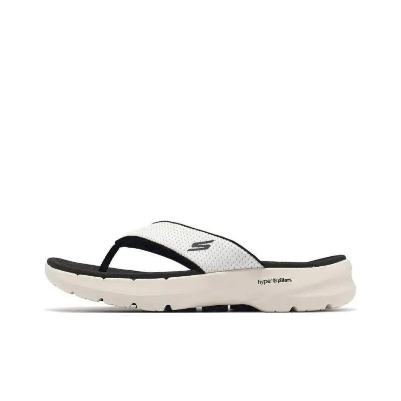 Skechers Go Walk 6 Abrasion-Resistant Slip-Resistant Flip Flops Men White-0