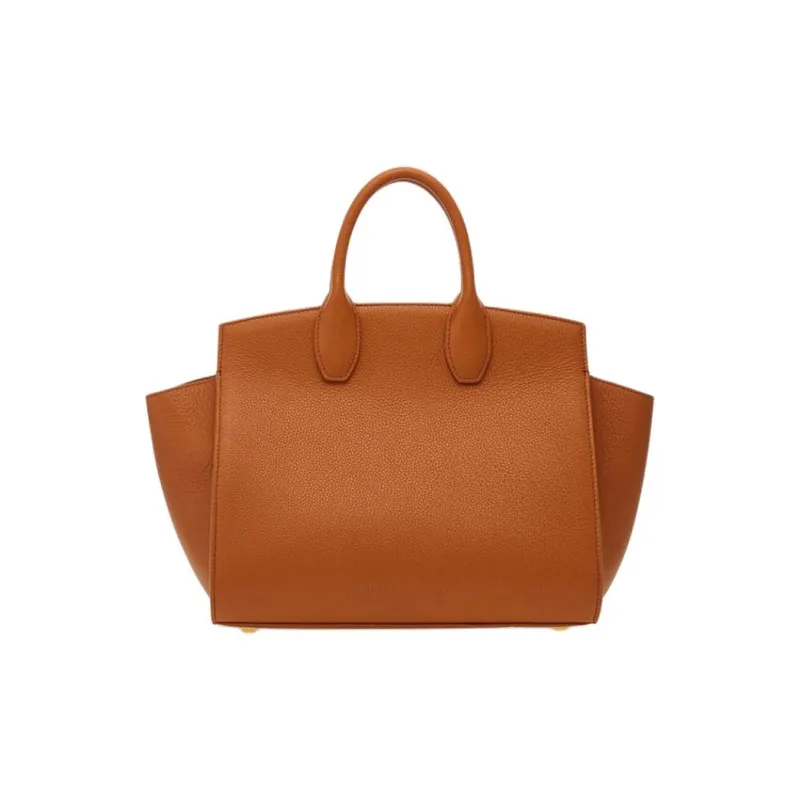 FERRAGAMO Studio Calfskin Handbag Women's Brown-2