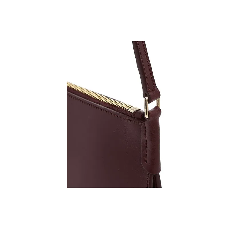 A.P.C Calfskin Shoulder Bag, Crossbody Bag Women's Burgundy-6