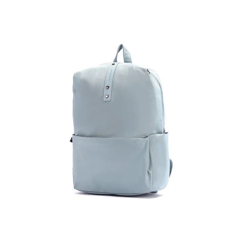 RED DRAGONFLY Fabric With Microfiber Synthetic Leather Backpack Medium Size Men Black Blue-5