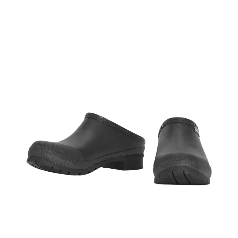 BARBOUR Antibacterial Closed Toe Slippers Men's Black-4