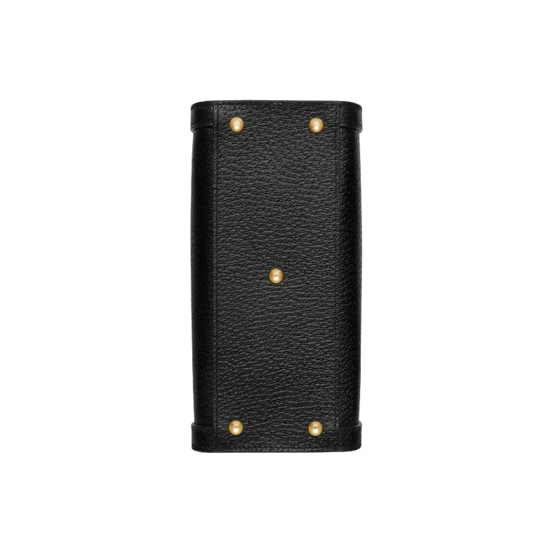 GUCCI Leather Tote Bag Shopping Bag Shoulder Bag Crossbody Bag Handbag Mini Women's Black-6