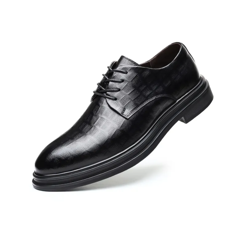 King Jinmai Dress Shoes Men Black-5