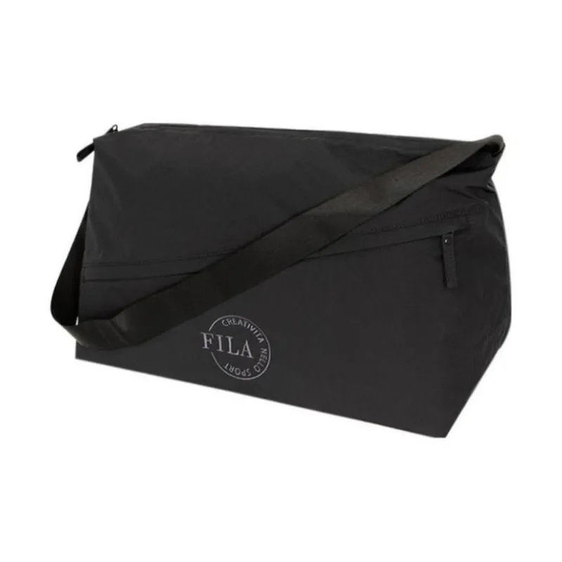 FILA Nylon Hobo Bag, Handbag, Shoulder Bag, Crossbody Bag Tubas Women's Black-3