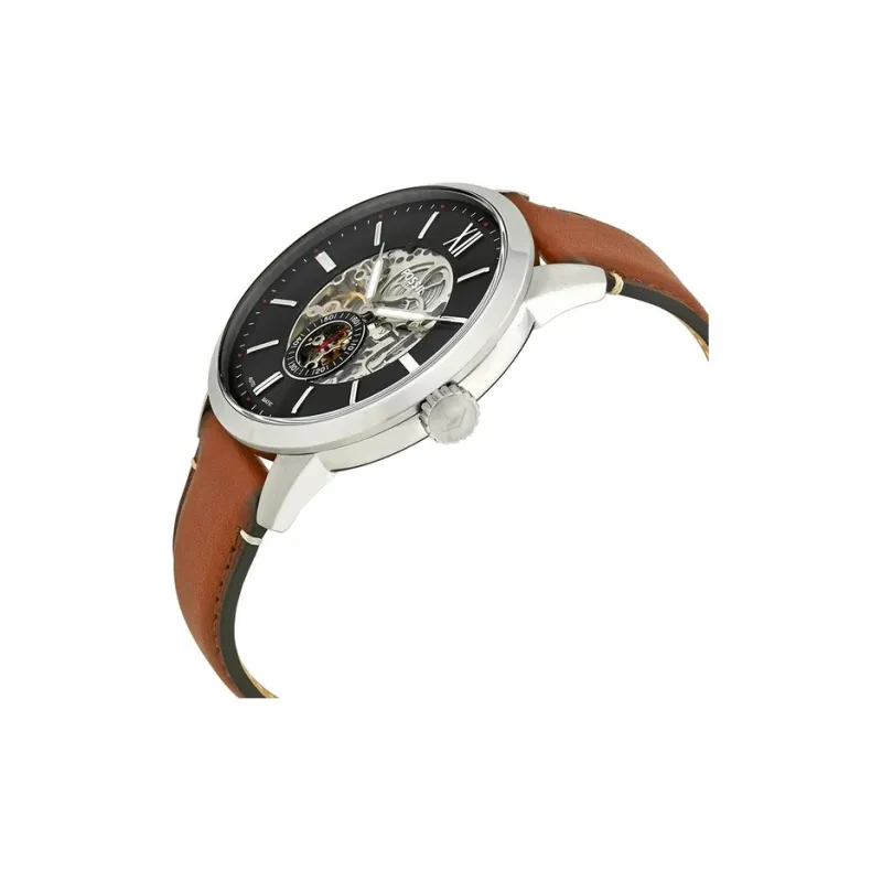 FOSSIL Wrist Watch Automatic Mechanical Movement Leather Watch Bands Blue Dial Men's Watches-2