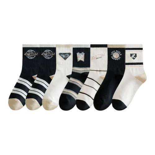 Lan Miao Mid Calf Socks Men 7 Pack