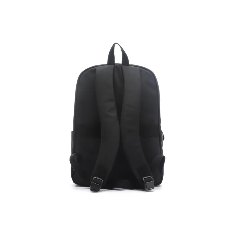 RED DRAGONFLY Fabric With Microfiber Synthetic Leather Backpack Medium Size Men Black Blue-3