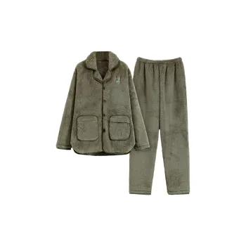 The Story Of The Flower Season Pajama Set Men Green