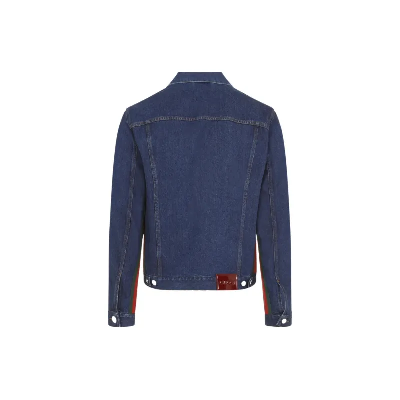 GUCCI Collared Button Up Denim Jacket-1