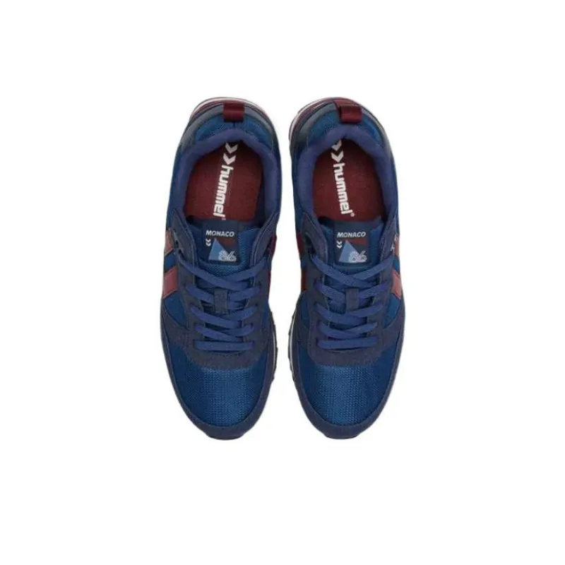 Hummel Anti-Slip And Wear-Resistant Support Mid-Top Moulded TPU Heel Stabilizer Running Shoes Men Blue-2
