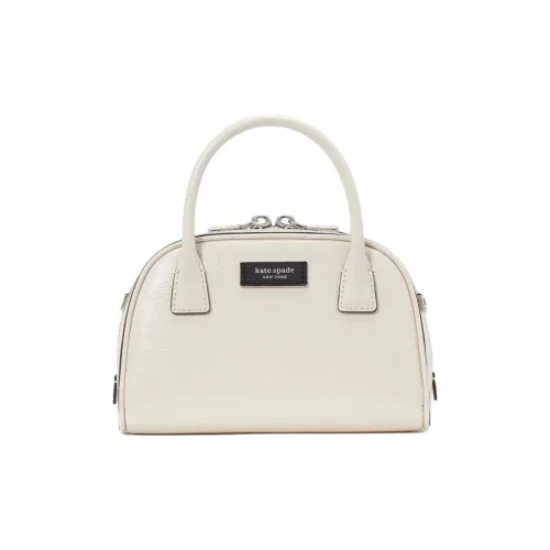 Kate Spade Cross Grain Cow Leather Handbag Crossbody Bag Mini Women's Sheepskin White