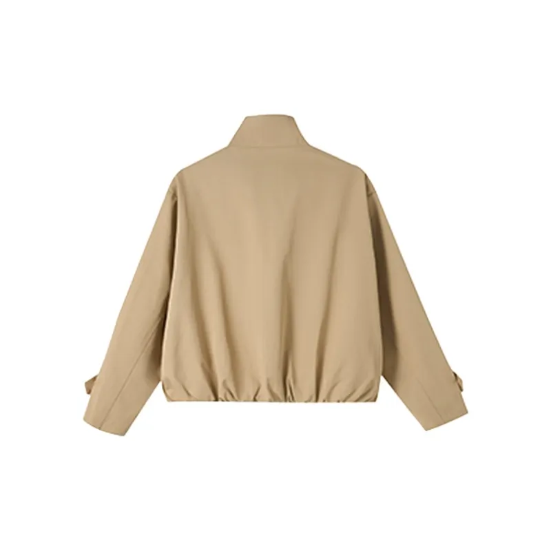 PAZZO Versatile Petite Cropped Trench Coat Jackets & Coats Women's-4