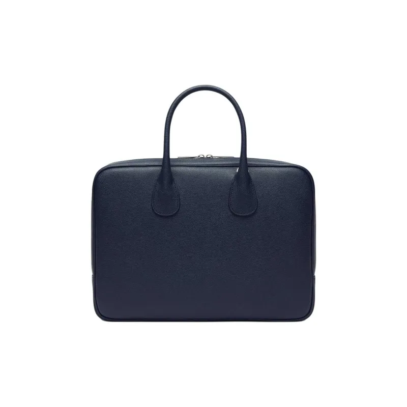 Valextra Millepunte Calfskin Laptop Bag Men Dark Blue-1