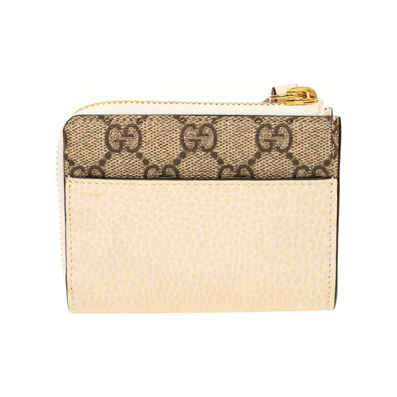 GUCCI Marmont PVC Wallet Mini Women's Beige-2