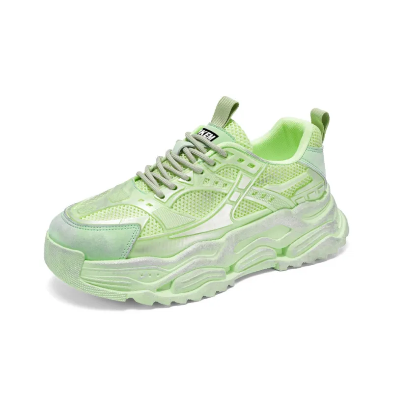 JKEM Anti-Slip And Wear-Resistant Height Increasing Low-Top Chunky Sneakers Men-11