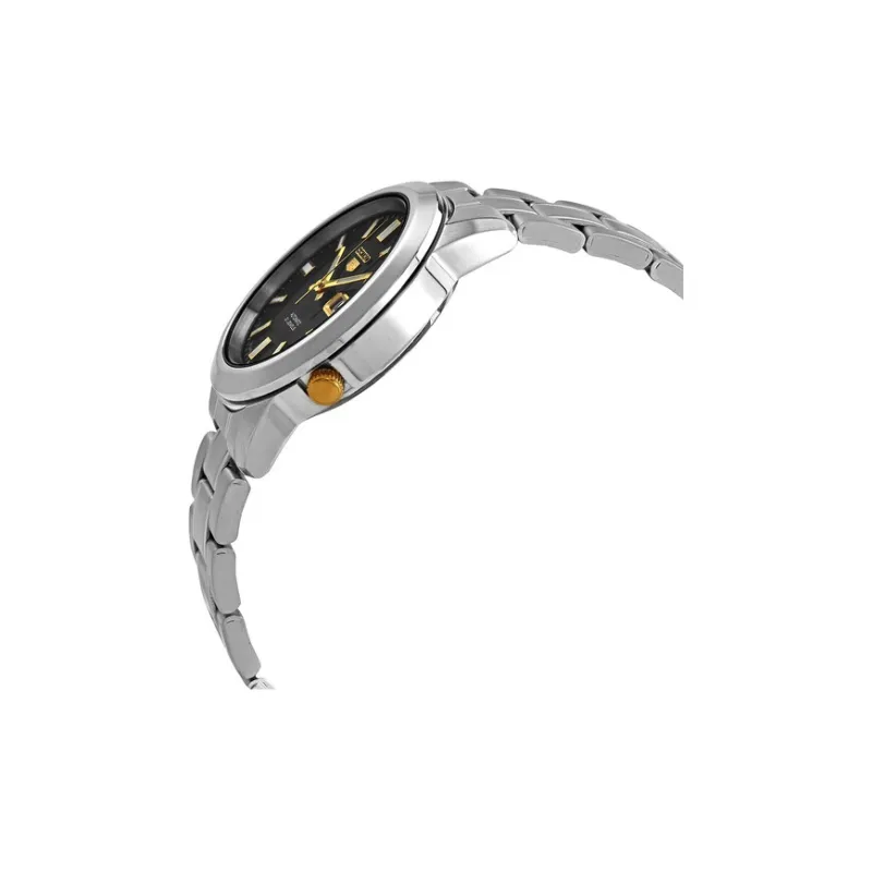 SEIKO Automatic Mechanical Movement Stainless Steel Strap Watch 38mm Men's Watches Black Dial-1
