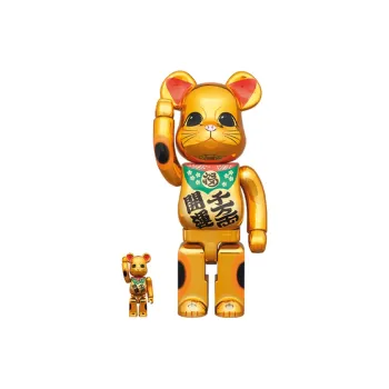 BE@RBRICK Lucky Cat Good Luck Ten Million Ryo Gold Plated