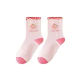 Small Fruit Crew Socks - Peach