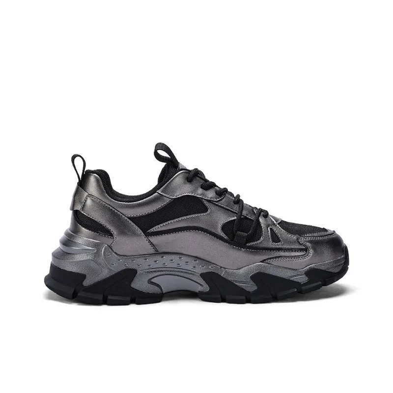 JEEP SPIRIT Slip Resistant Breathable Low Top Chunky Sneakers Men Bronze-2