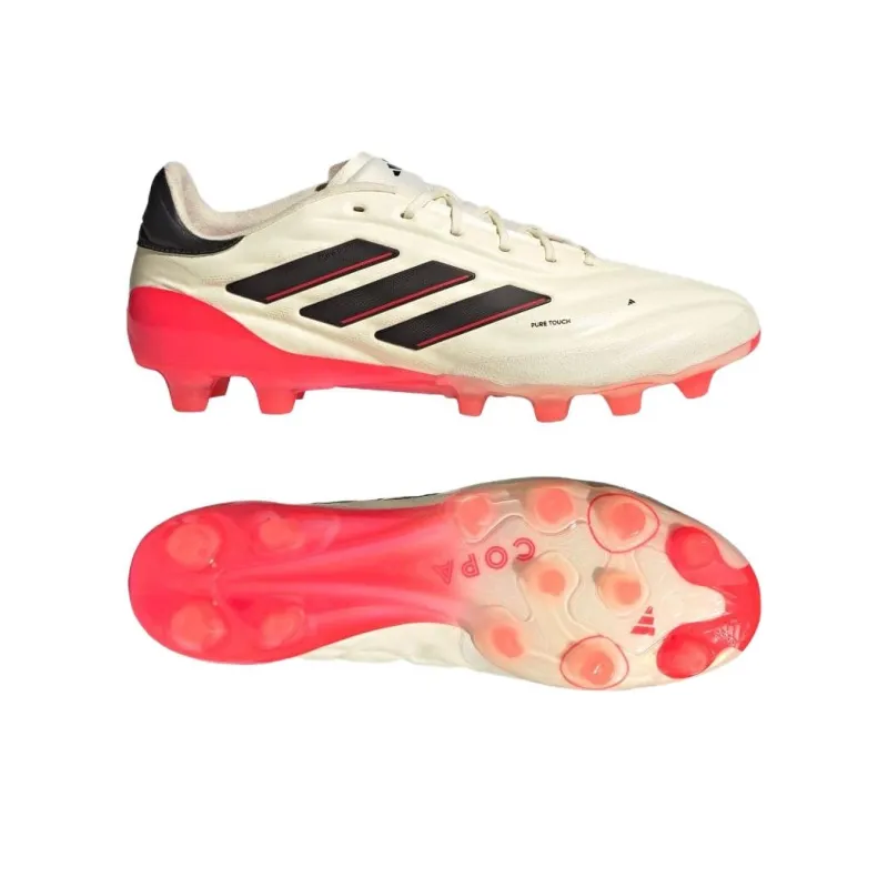 Adidas COPA PURE 2 Soccer Shoes Men Low Top Beige/Pink/Black-3