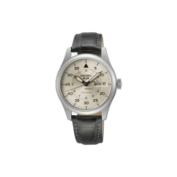 SEIKO Seiko5 Collection Automatic Mechanical Movement Leather Strap Watch Men's Watches Gray Dial SRPJ87K1