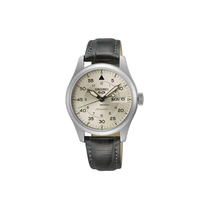 SEIKO Seiko5 Collection Automatic Mechanical Movement Leather Strap Watch Men's Watches Gray Dial SRPJ87K1-0