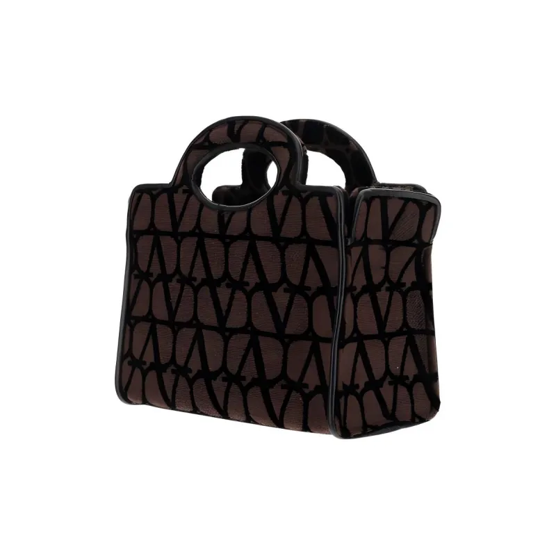 Valentino Goatskin Handbag Women's Brown/Black-2