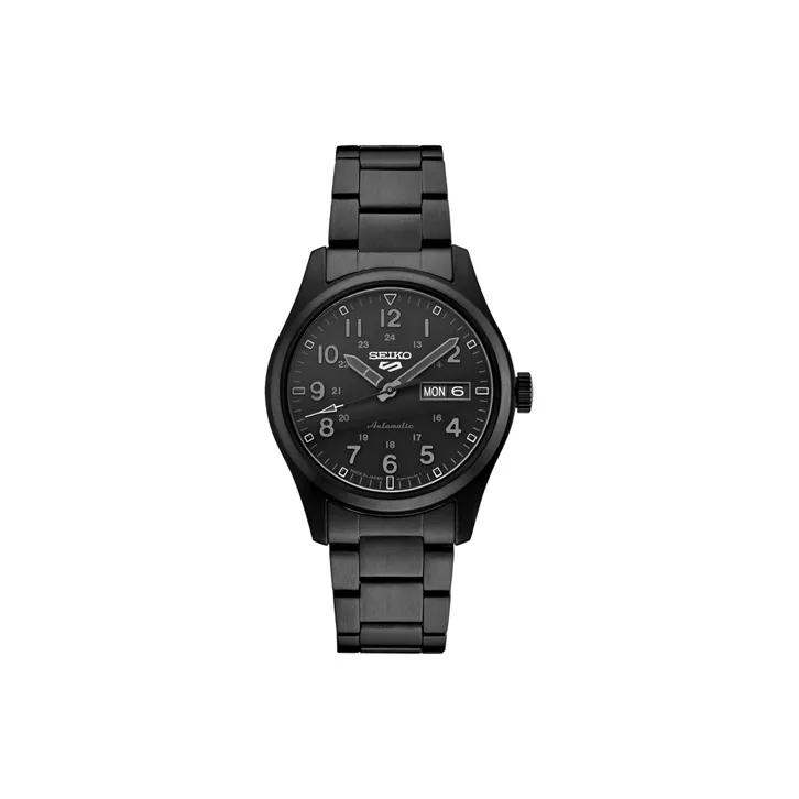 SEIKO Seiko5 Collection Automatic Mechanical Movement Stainless Steel Strap Watch 39mm Men's Watches Black Dial SRPJ09K-0