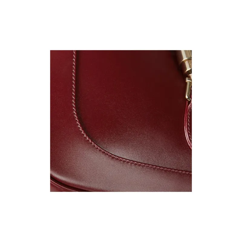 GUCCI Jackie 1961 Leather One Shoulder Handbags Small Size Women's Burgundy-6