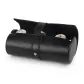 3 Watch Slots+Black Top Grain Cow Leather+Black Fleece