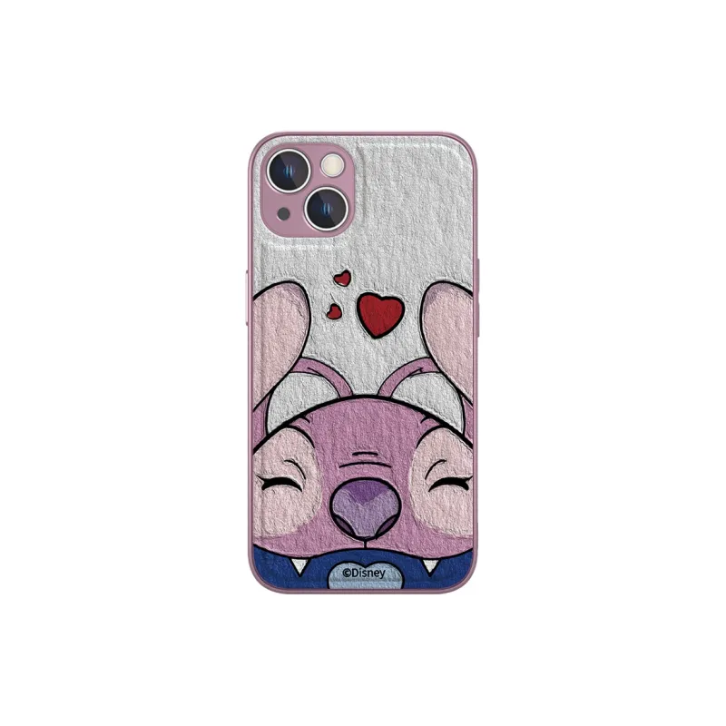 Disney Leather Material Stitch Big Head Couple's Phone Cases For Iphone11/12/13/14/PLUS/PRO/PRO MAX-2