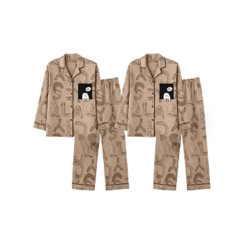 O'MESIK Pajama Set Unisex Brown
