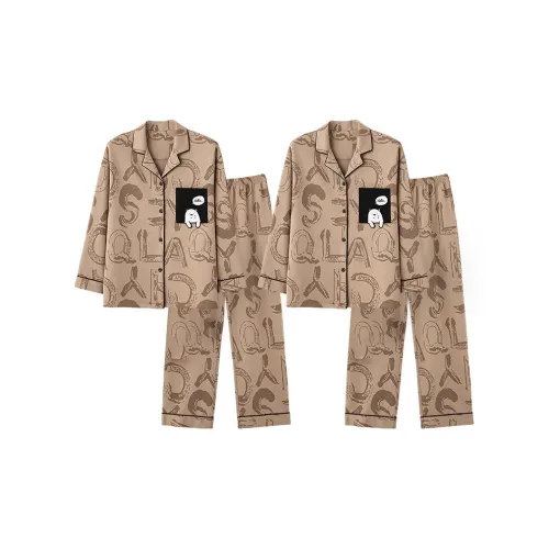 O'MESIK Pajama Set Unisex Brown