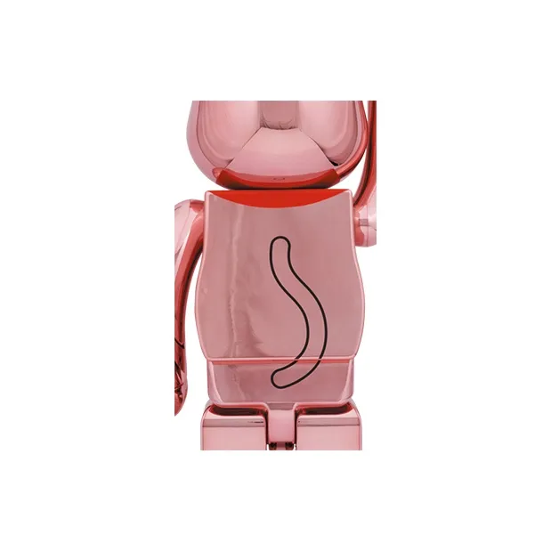 BE@RBRICK X Medicom Toy Maneki Neko Good Luck Peach Gold Plated-1