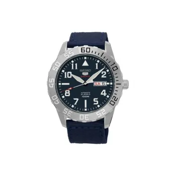 SEIKO Seiko5 Automatic Mechanical Movement Nylon Strap Watch Men's Watches Blue Dial SRP759J1