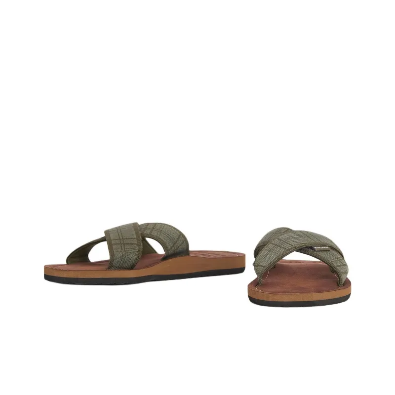 BARBOUR Slide Slippers Men Green-3